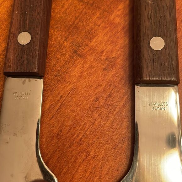 Vintage Deluxe Stainless/Wood Japan Server / BBQ Set - Picture 4 of 6